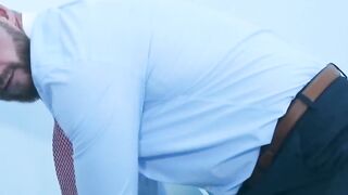 Bearded businessman Dani Robles fucked raw by kinky doctor