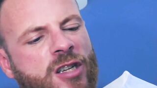 Bearded businessman Dani Robles fucked raw by kinky doctor
