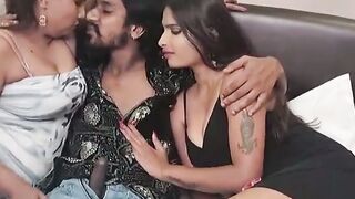 Indian Two College Girls Students And Teacher Threesome Rough Sex In Hotel Room