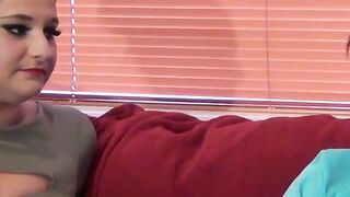 Glamorous British hottie swallows cum after giving blowjob