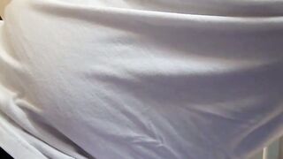Fat dude shows his dick sucking technique in glory hole room