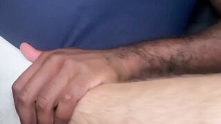 Black hunk sucks toes and licks feet of young smooth amateur
