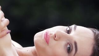 Cutie with a small petite body explores it gently outside