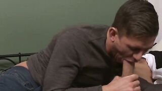 Adorable Ty Roderick sucks Alexander Gustavos stiff cock