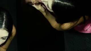Naughty Anna Cummings blows a BBC and eats warm cum