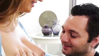 Hung Brad Sterling fucked my huge titties and pinkish vagina until cumshot