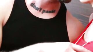 Bearded hunk anal fucked by cute Asian Tranny Venus Lux