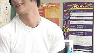 Tattooed Dayn Murphy pounded hard doggystyle in new school