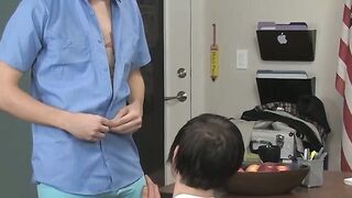 Tattooed Dayn Murphy pounded hard doggystyle in new school