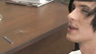 Tattooed Dayn Murphy pounded hard doggystyle in new school