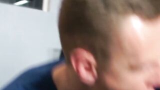 Gym public threesome with jocks who just love gay sex