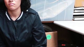 Beautiful ebony chick Maya Morena fucked for shoplifting