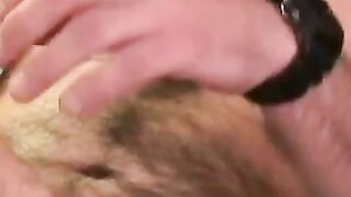 Throbbing cock senior jerking off before a massive cumshot