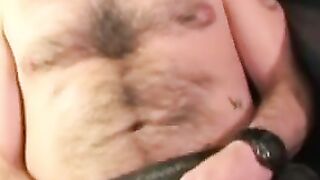 Throbbing cock senior jerking off before a massive cumshot