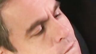 Throbbing cock senior jerking off before a massive cumshot