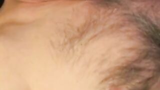 Throbbing cock senior jerking off before a massive cumshot