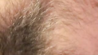 Throbbing cock senior jerking off before a massive cumshot