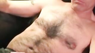 Throbbing cock senior jerking off before a massive cumshot