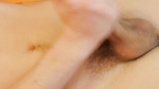 Twink showers and massages his feet before jerking off