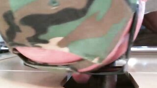 Very naughty backdoor bandit shows his cock sucking skills