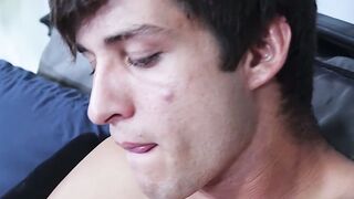 Adorable young jock Ellion masturbates and cums solo