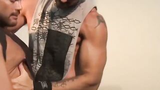 Pierced muscle hunk hot nipple torment and BDSM domination