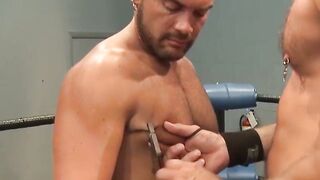 Pierced muscle hunk hot nipple torment and BDSM domination