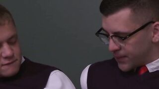 Study buddies Ian and Josh Stone having rough anal sex