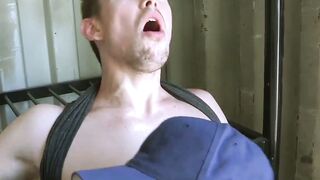 Hot hunk Kirk Cummings likes his tight ass stretched raw