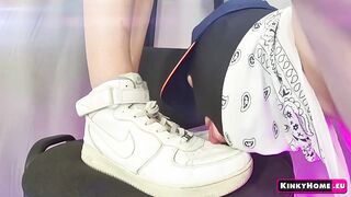 THE POWER OF SNEAKERS - Feet bondage, Trampling, Sub, Fake-Dick,