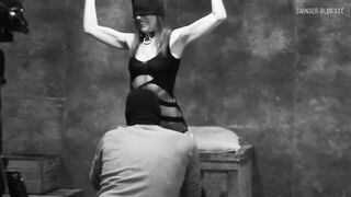 Blindfolded amateur mom gets snatch teased inside FETISH swinger sex tape