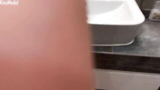 Toilet Nailed with red haired Fiance and Facial KleoModel
