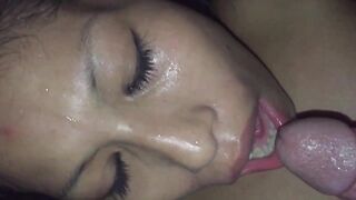 Cum mouth slow webcam