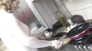 DuBarry Home Nudist Cooking. cougar inside Kitchen Nude into High