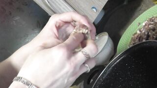 DuBarry Home Nudist Cooking. cougar inside Kitchen Nude into High