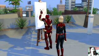 Captain Marvel Plowed by Iron Man Marvel Porn