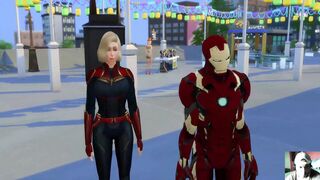 Captain Marvel Plowed by Iron Man Marvel Porn