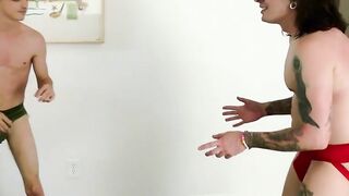 Merciless WRESTLING and tickling with Johnny Mercy and Frank Funsize