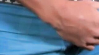Hot straight Jake Woods masturbates and sprayed a mega cum shot