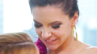Stepmom Carmen Valentina facesitted by petite Milana Ricci