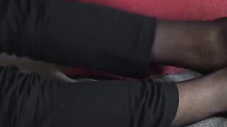 Cute man in a seductive suit Dakota Payne sniffs his socks