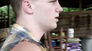 Village jock gets his ass worked by hunky homo outdoors