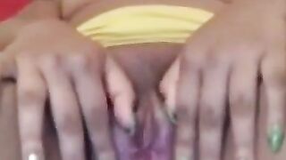 Latina Babe Fingers Herself on Webcam