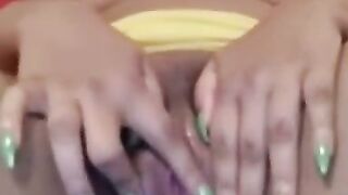 Latina Babe Fingers Herself on Webcam