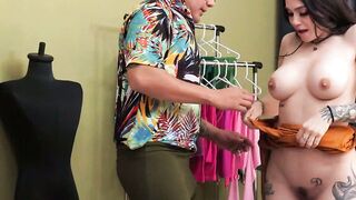 The Fake Gay Makes Her A Dress
