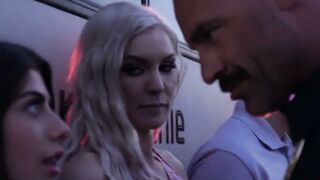 Officer Joshua Lewis licks pussy in a hardcore threesome session with hot Gal Ritchie