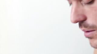 My straight friend Enzo Muller helps me masturbate my throbbing cock