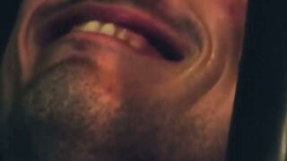 Derek Kage takes a huge cock in his mouth and extremely ass fucked by two hunks