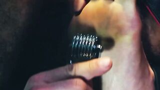 Derek Kage takes a huge cock in his mouth and extremely ass fucked by two hunks