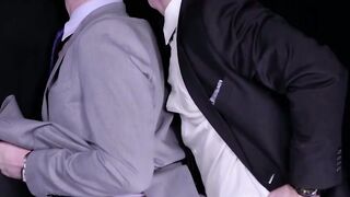 Sexy Drew Dixon barebacked hard while wearing suit and a tie
